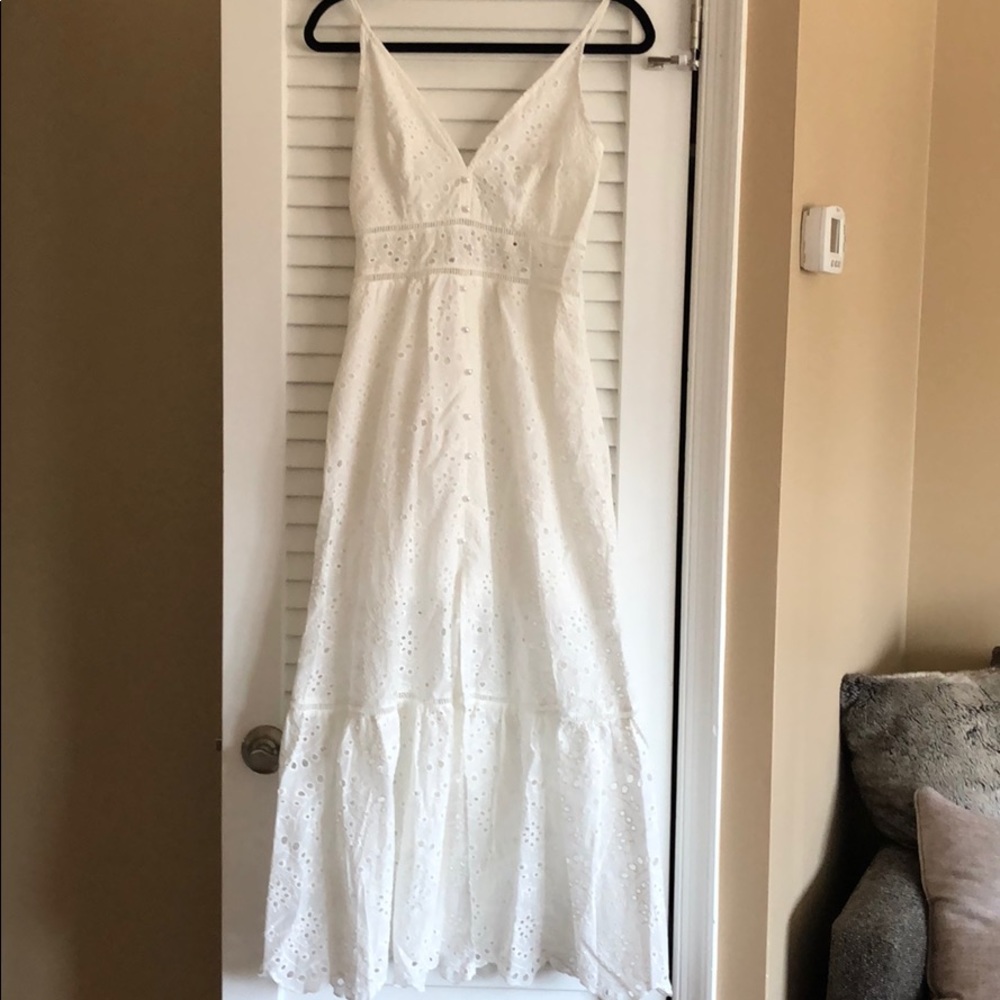 NWT White eyelet maxi dress